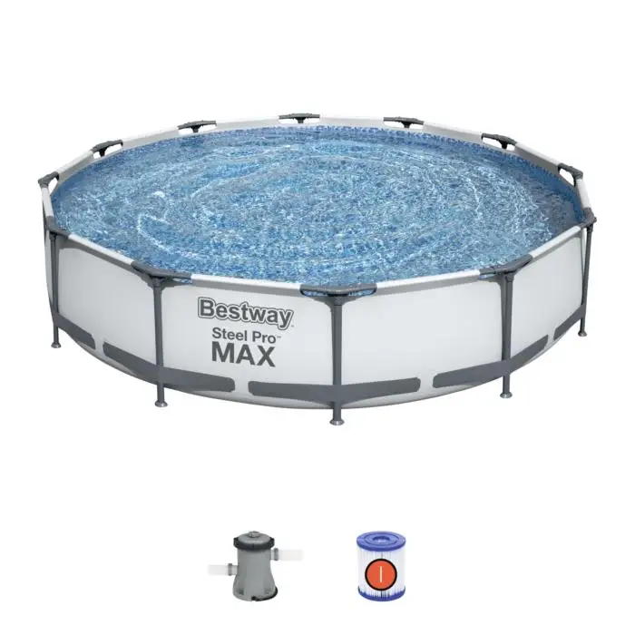 Bestway 56416 wholesale adult steel pro frame pool Folding stable water game swim pool plastic swimming pool
