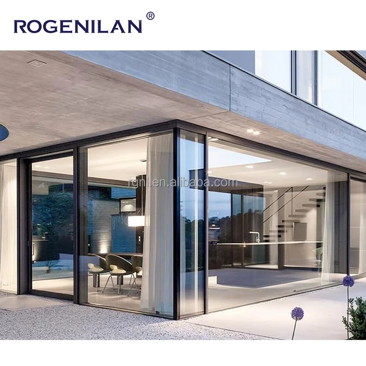 Terrace Energy Efficiency Glazed Lift Slide Door Aluminum Commercial French Luxury Large Glass Sliding Door