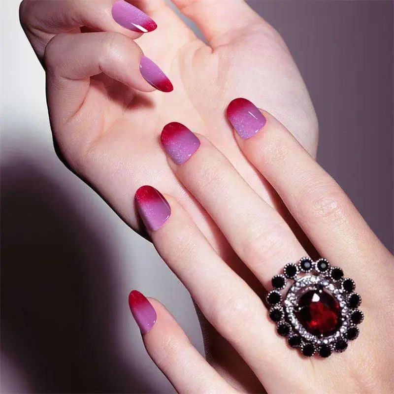 24 Colors High Quality 15Ml Gel Nail Polish Bottle New Chameleon Temperature Color Changing Uv Led Gel Nail Polish