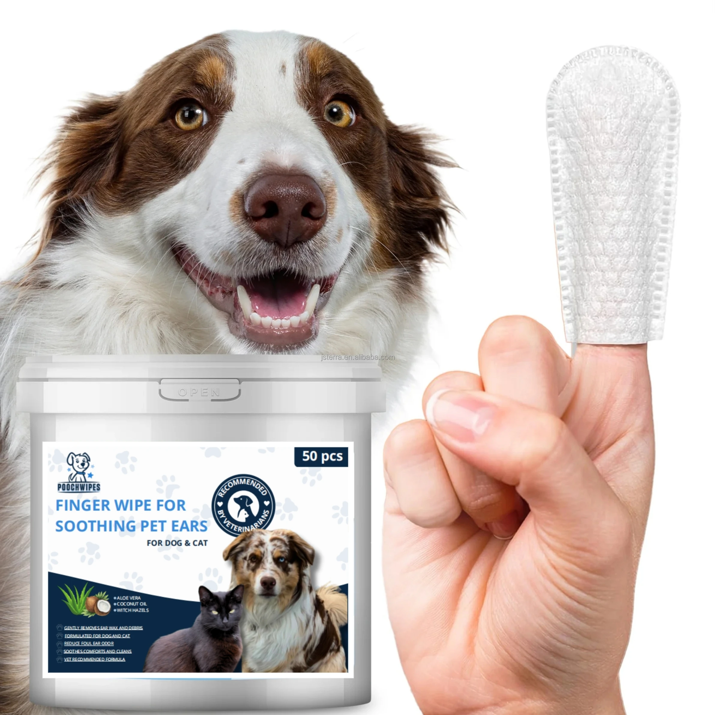 Dog Tooth Brushing Kit Puppy Dog Dental Wipes