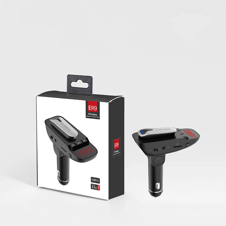 FM-трансмиттер GXYKIT ER9 с 2 USB-портами 5 В 3 1 А