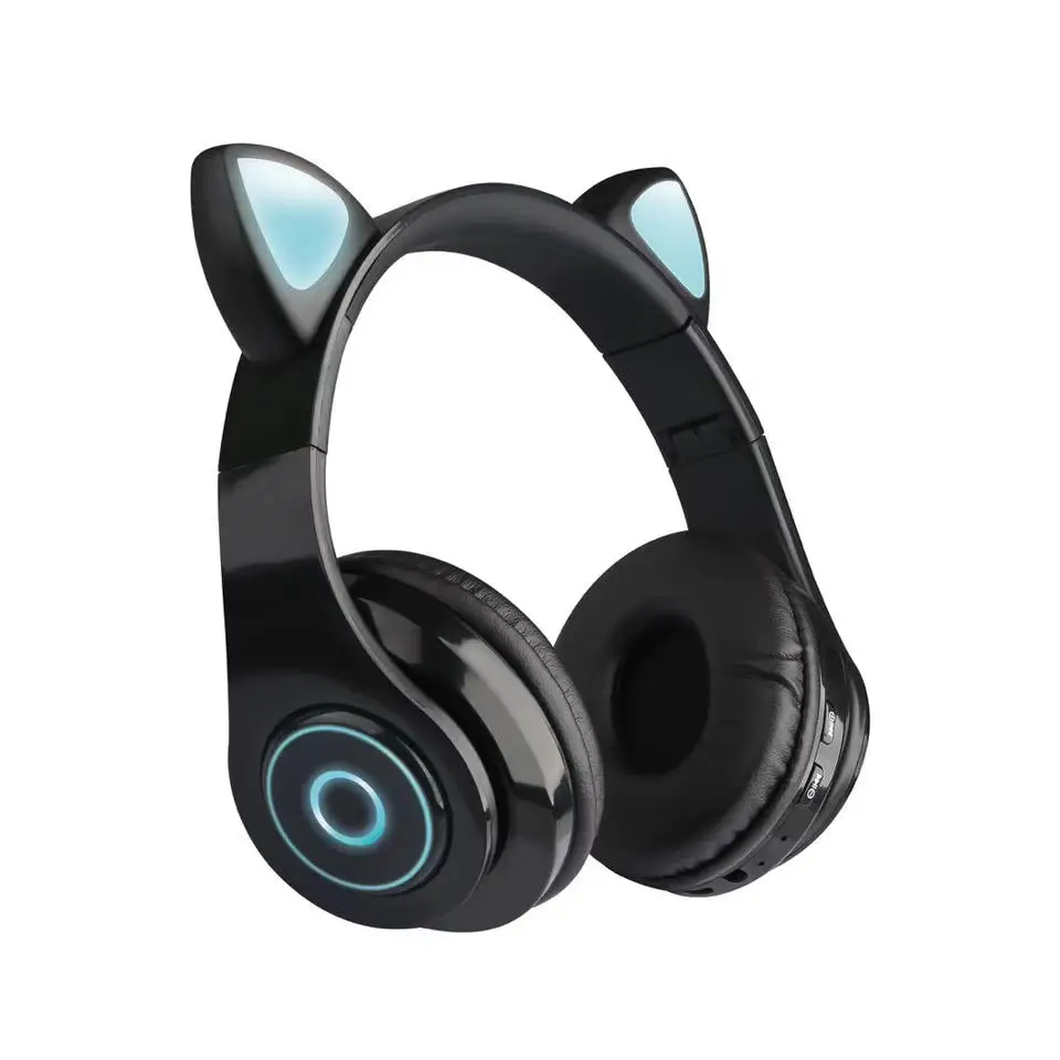 True Stereo Gaming headphone Earphone V5.0 Bt in ear Earbuds Anc Headphones B39 Girls Cute earphone with cat ears