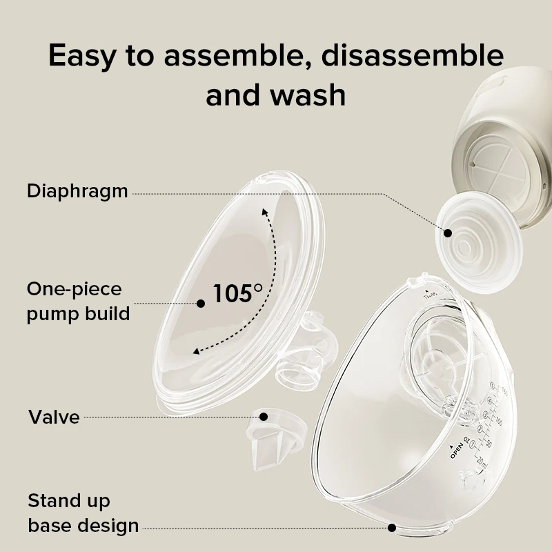 2024 Hot Selling Portable Wearable Electric Breast Pump Hands Free for Breast Milk Feeding