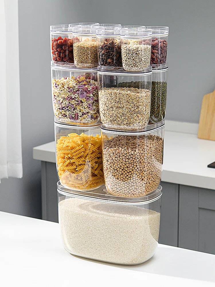 Factory Direct Multi-functional Clear Plastic Grain Storage Box For Household