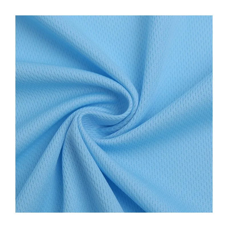 Quick Dry Eyelet Bird Eye Mesh Polyester Sportswear Jersey Fabric T-shirt Fabric