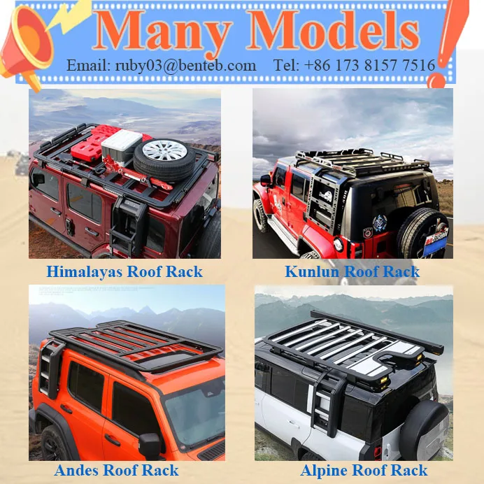 New 4X4 Cargo Carriers Defender 110 Accessories Flat Roof Racks for Land Rover Defender 110 90