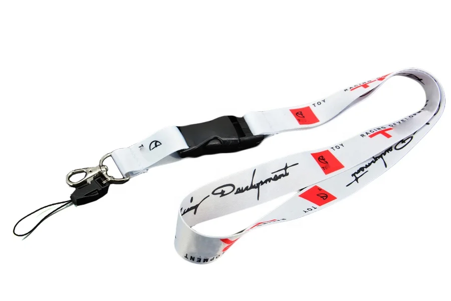  Ttransfer car brand logo custom style double side thermal Woven autocar Nylon lanyards for