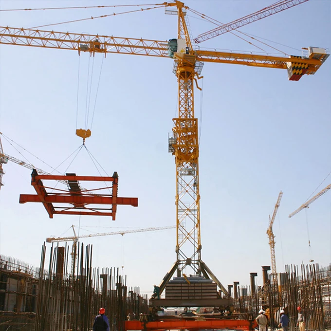 QTZ6510 tower crane with span of 60m operates efficiently and has high cost performance