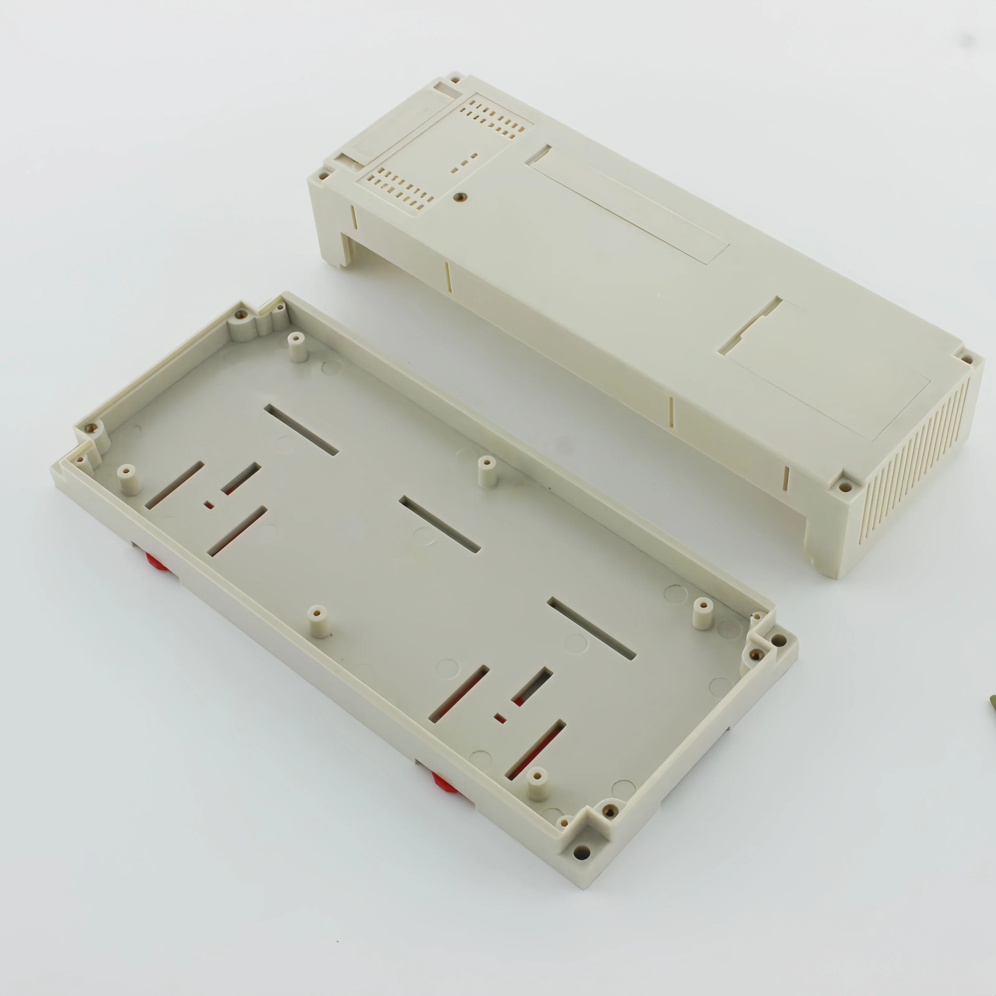 Electronic abs control enclosure plastic housing din rail box from with terminal block