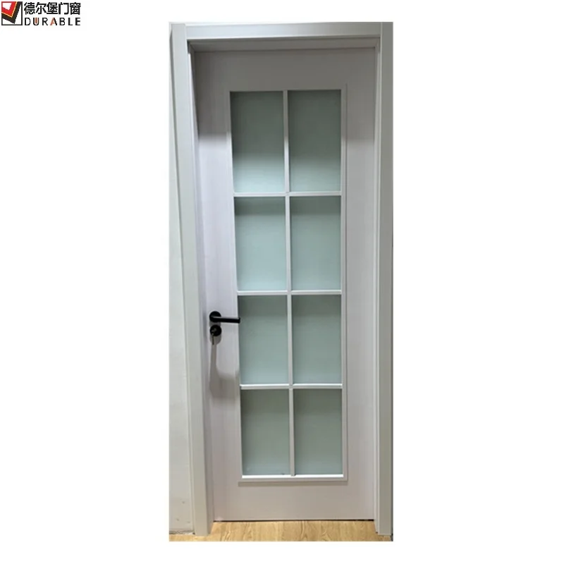 Environmentally Friendly interior kitchen swing half doors wood glass door design wpc interior doors