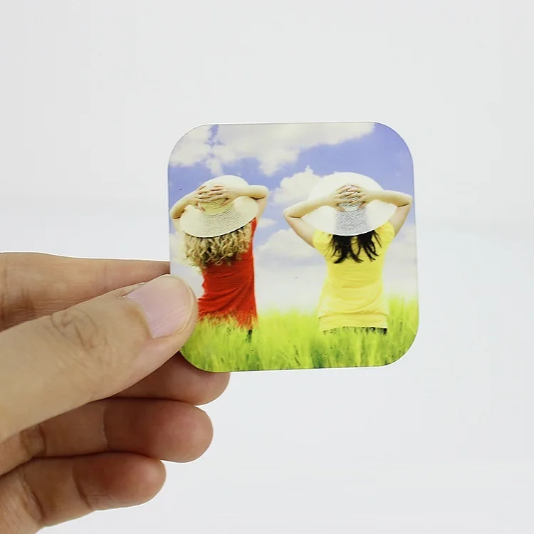 Square DIY blank sublimation mdf fridge magnets