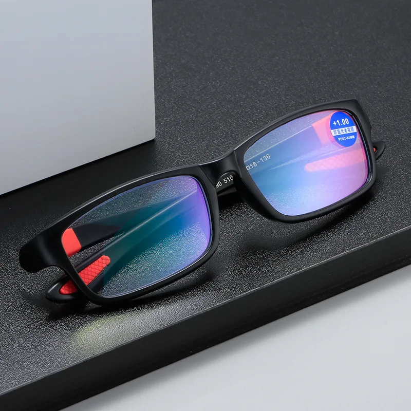 high quality unbreakable cheap sport presbyopia anti blue light reading glasses for women men