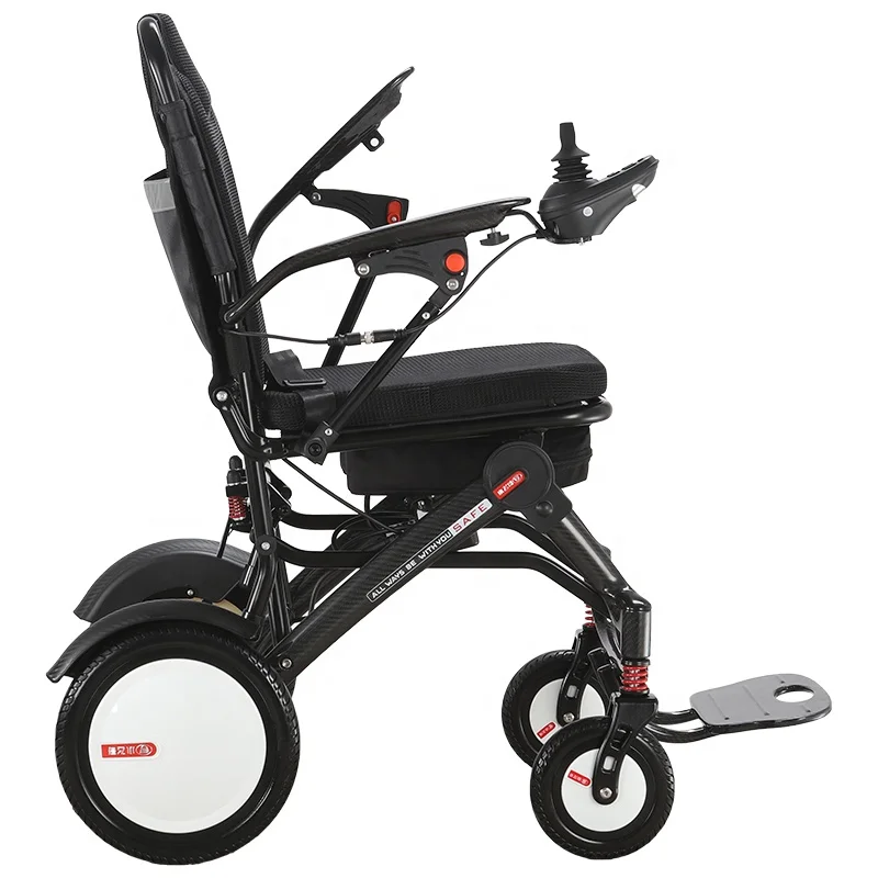 Wholesale Portable Luxury Carbon Fiber Folding Power Wheelchair Foldable Electric Power Wheelchair for Elderly