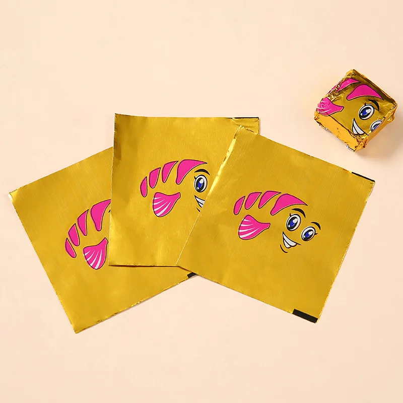 newest price wholesale multicolour wrapper aluminum foil paper sheet for chocolate egg wrapping candy packaging