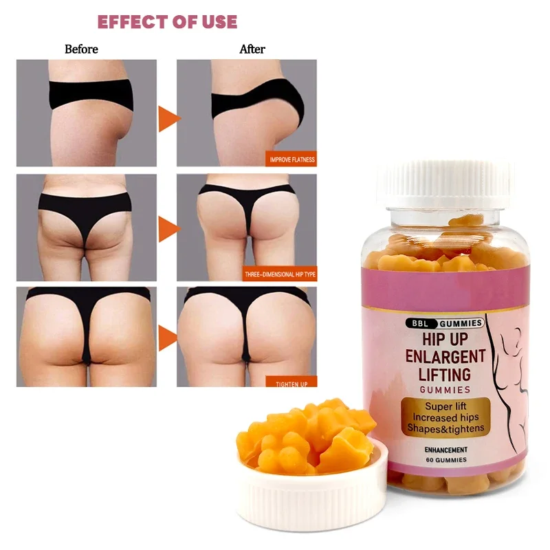 Natural Vegan Supplement Friendly Enhancement Lifting Hip Booster Buttock Butt Enlarged Enhancement Gummies For Bigger Butt