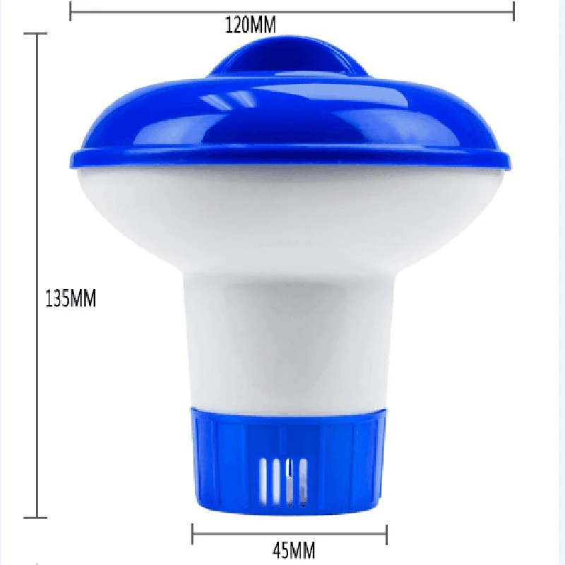 RTS Swimming Pool Chemical Cleaning Accessories Piscina Alberca Tablet Floater Chlorine Tablet Dispenser With Thermometer