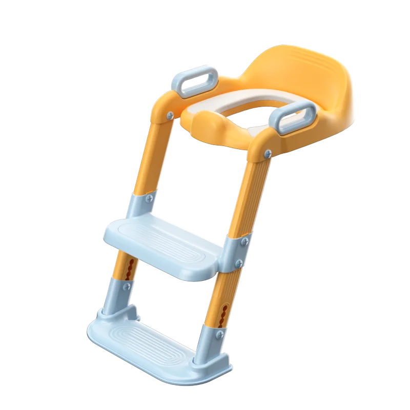 Training Child Toilet Seat With Ladder Chair Folding step stool Baby Child Cute Potty Training Seat With Anti-slip Pads