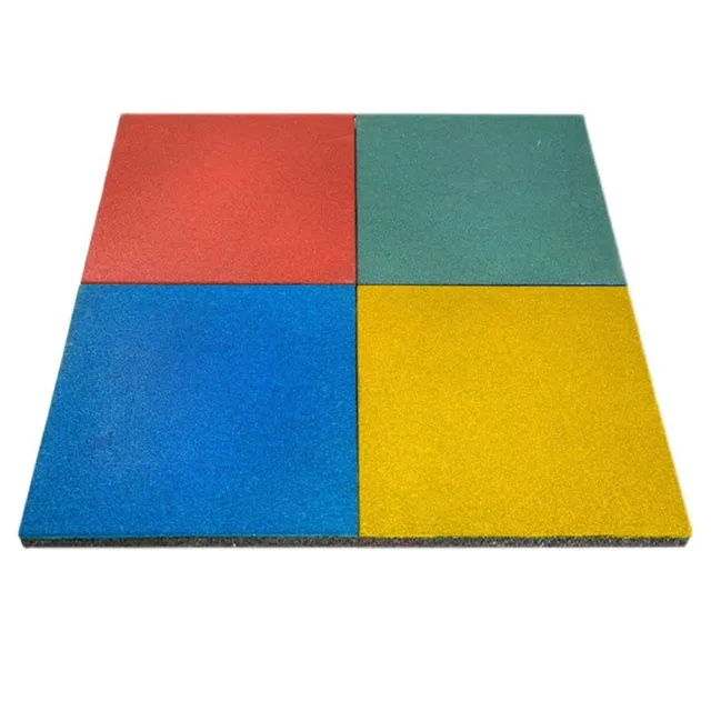 High quality playground sports garden 15mm 50mm non slip synthetic rubber mat tile flooring