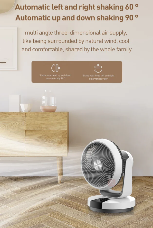 2022 New-Arrival High Quality 3D Oscillation DC Motor Silent Table Air Circulator Fan