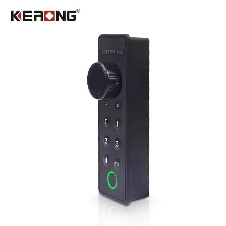 KERONG Zinc Alloy Smart Electronic Fingerprint Digital Cabinet Lock With Key