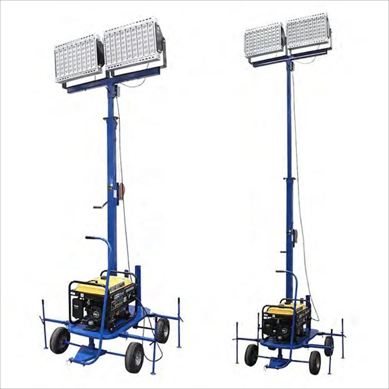 4m 6m 9m 12m 15m High power LED mobile light tower 5000w 1000w telescopic portable Hydraulic Mast Light Tower high mast