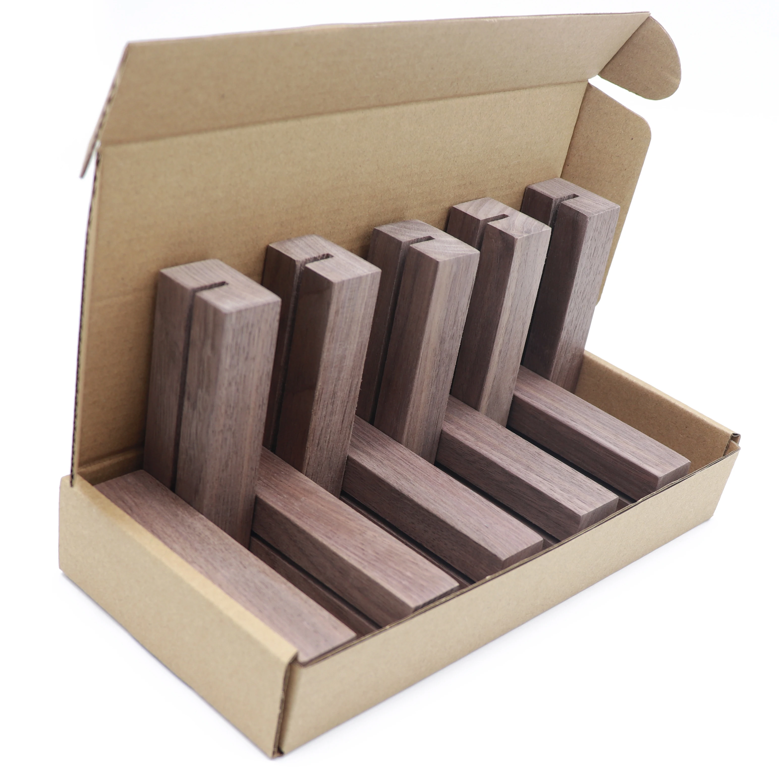 Wood Business Card Holder Walnut Card Holder Wooden Business Card Stand Office Paper Display