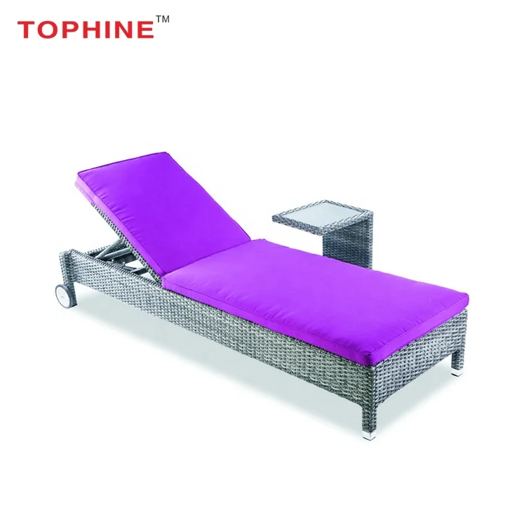 
Outdoor Furniture Modern Luxury Swimming Pool Wicker Chaise Lounge Chair Sunbed Sun lounger 