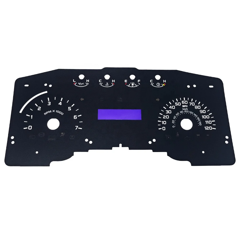 Professional Factory Custom silk screen prints 2d car dial digital dashboard instrument cluster faceplate speedometer gauges