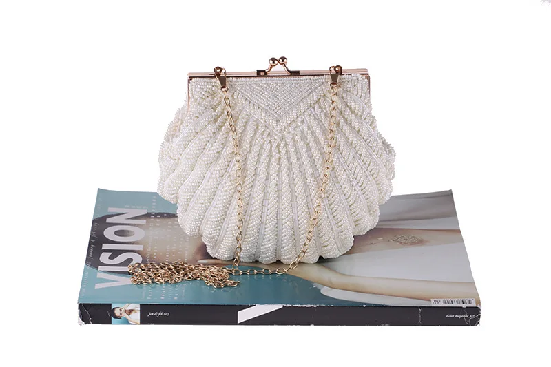 European And American New Heavy Hand Beaded Embroidered Evening Clutch Bag Shell Banquet Dinner Bag Ladies