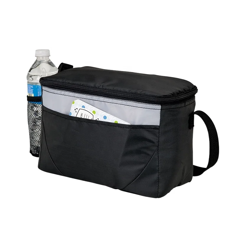 Promotional 6-Can Capacity Cheap 210D Lightweight Student Insulated Thermal Cooler Bag