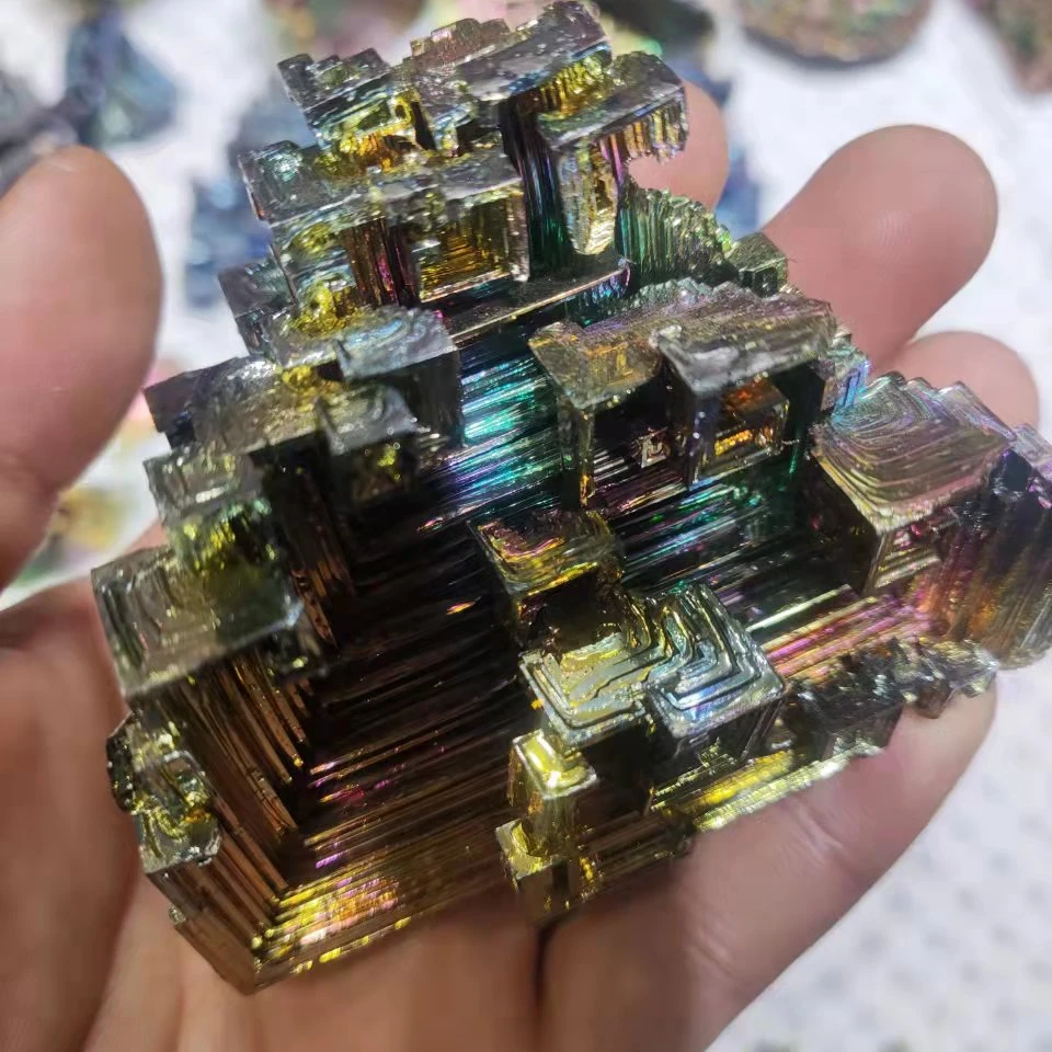wholesale natural irregularly rainbow bismuth mineral ore crystals