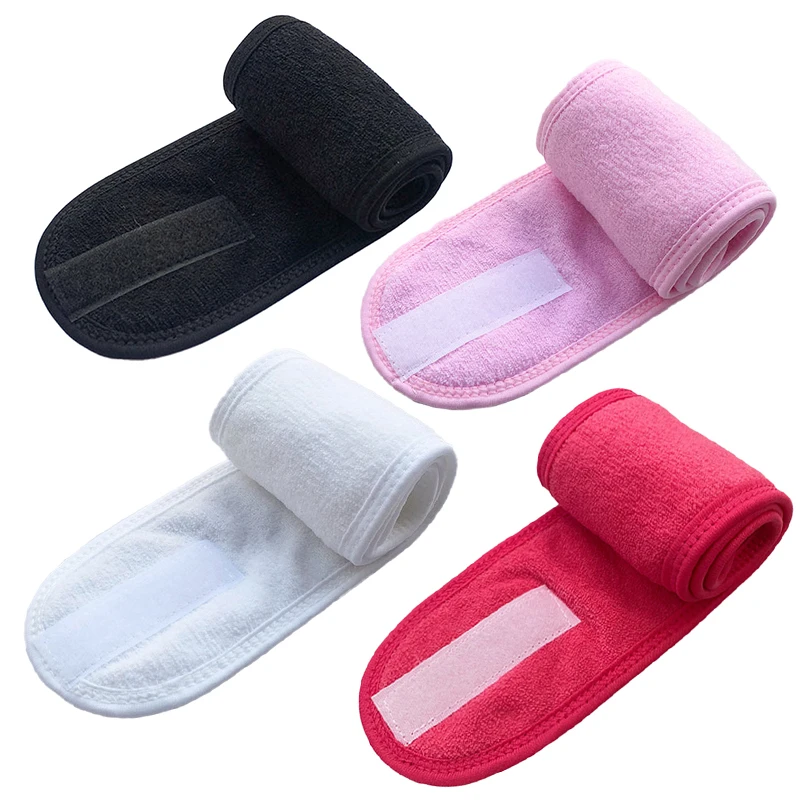 Bath Microfiber Care Skin Bow Shower Coral Cloth Silk Women Hairband Hair Face Band Makeup Headband Spa Elastic Head Facial