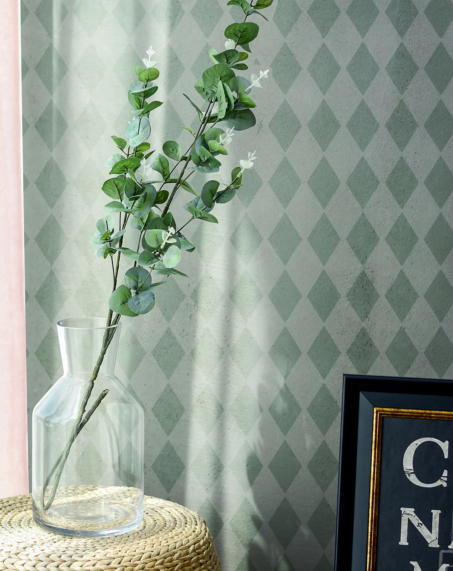 Large Wall Diamonds Stencil for Painting on Wall Floor Harlequin Template for Wall Decals & Wallpaper