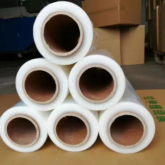 High Quality Hand PE LDPE Plastic Sticky Protect Stretch Film Transparent PE Protective Wrapping Film Manufacturer For Packing