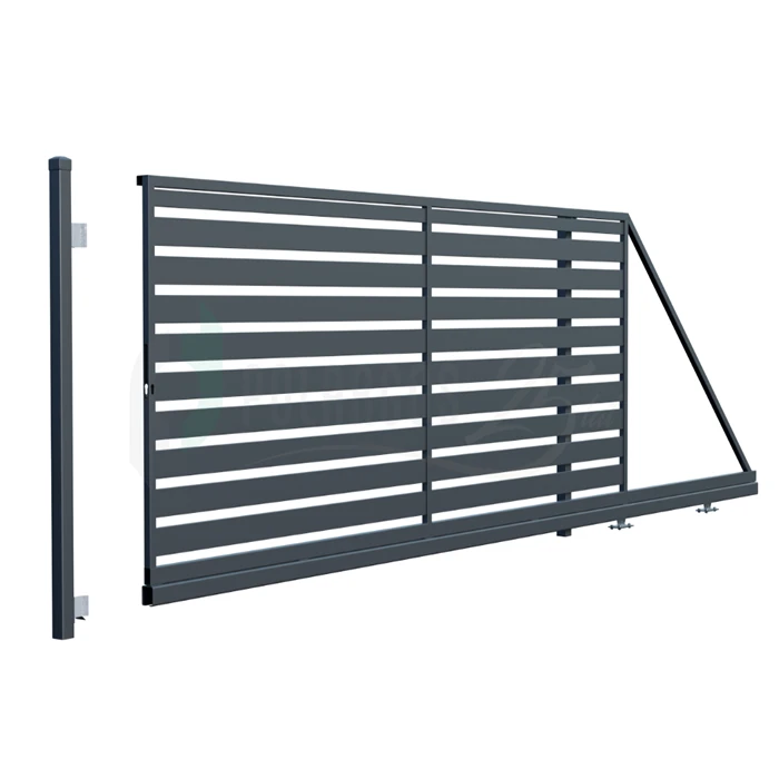 Competitive Price Electric Cantilaver Gate China Factory Outdoor House Aluminum Gates Metal Security Entrance Gate