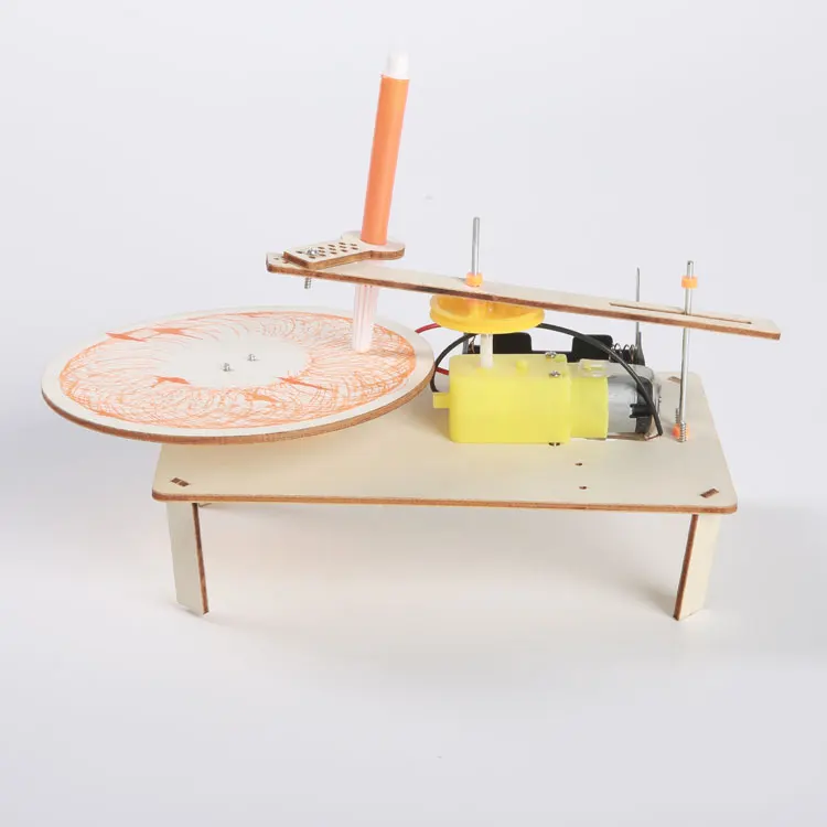 Custom Electric Drawing Device Children DIY Science Experiments Kit Creative Gift wooden educational puzzle toy