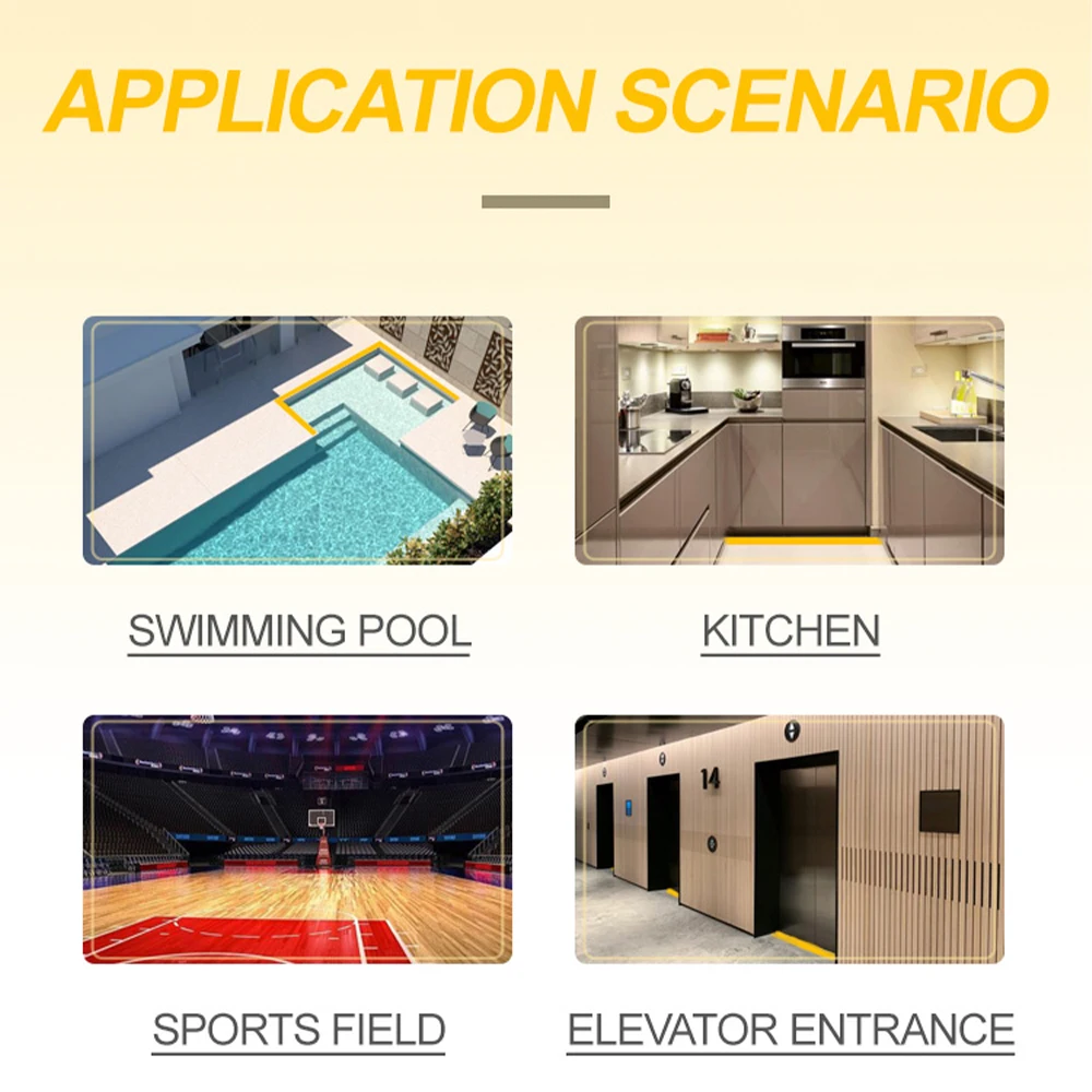 Bailida Factory OEM Customization High Quality Waterproof PVC Warning Anti-Slip Adhesive Tape