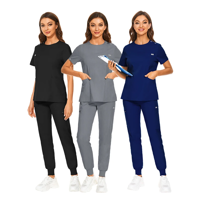 Wholesale Custom Dental Nursing Scrubs Uniforms Medical Scrub Set Pet Grooming Working Clothes Veterinary Doctor Nurse Uniform