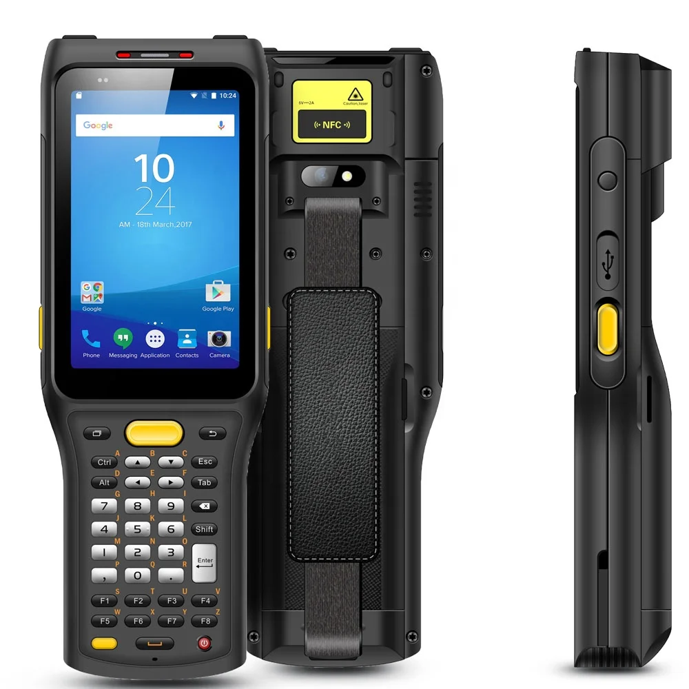 Android 11.0 OS GMS handheld mobile inventory terminal with 27/37/47 keys UHF NFC reader mobile computer