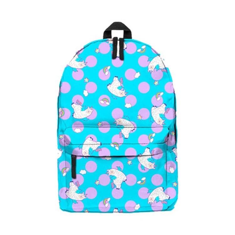 2021 New Style Alpaca Print Fashion Backpack Girl Cute Bag Durable Wholesale Backpack Bag Hiking School Backpack Girls