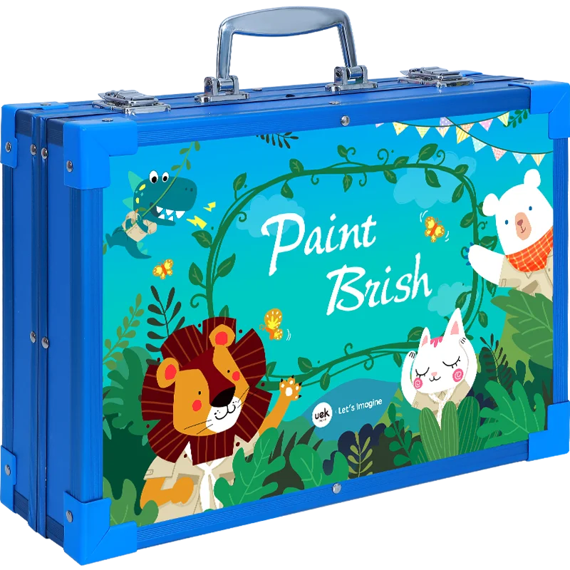 Uek Child Stationery high class Gifts Colorful painting box Printing For kids