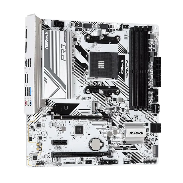 A scrock B550M Pro SE новая материнская плата B550 AMD PRO565 разъем AM4 DDR4 128 ГБ PCI-E 4 0 М. 2 SATA III 4733 +(OC)MHz USB 3 компьютер