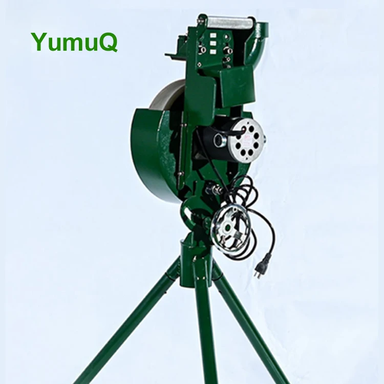 YumuQ Force/Breaking Ball /Angle/Height Adjustable Baseball Pitching Soft Toss One-wheel Ball Machine Automatic
