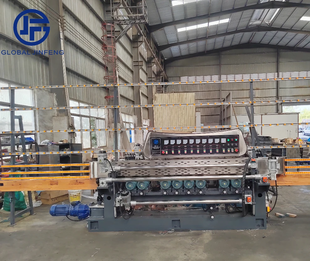 JFE 261 Glass Edge Beveling Machine CE Straight Line Beveling Mirror Edge Polishing Machine with PLC control