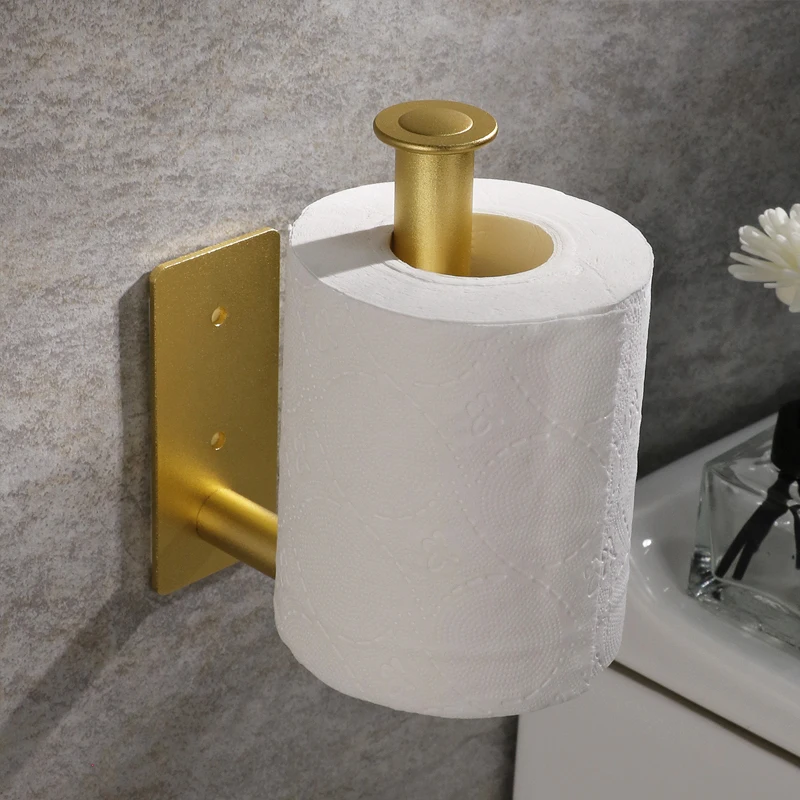 Kitchen paper roll rack hole-free cabinet kitchen paper towel rack square circular paste household paper towel rack