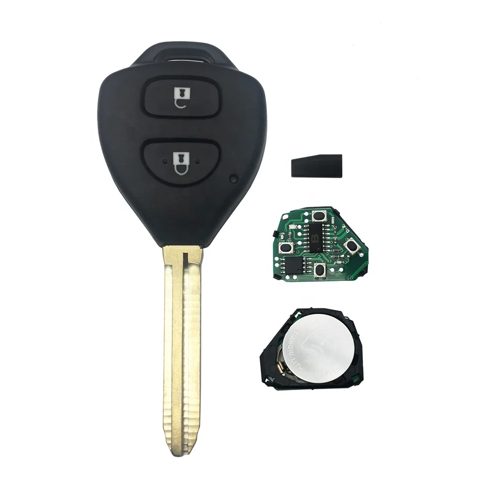 2 button 433/315 MHz 4d67 Car Remote Key for Hilux Fortuner Runner