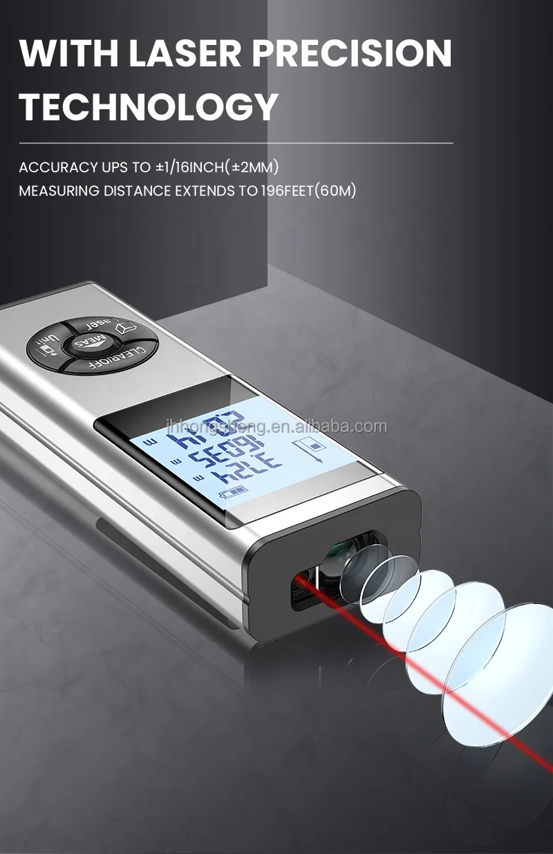 330ft 100m Laser Distance Meter Digital Handheld Mini Laser Rangefinder