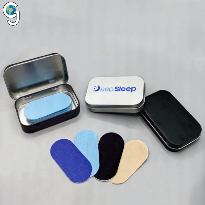 Customized Tin Low MOQ Latex Free Adhesive Patch Better Sleep Mouth Tape