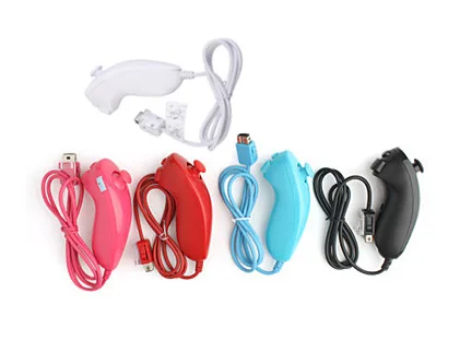 Оптовая продажа левосторонний джойстик для Nintendo Wii Nunchuk WiiU видео игровая консоль пульт