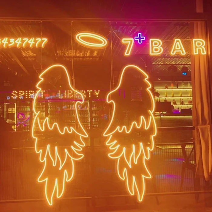 Fast Delivery Custom Led Light Neon Sign  Personalised  Led Logo Sign No Moq Angel Wings Neon Sign